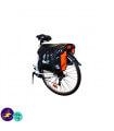 Sacoche vélo porte bagages à pont 2 volumes ATOO noir et rouge 100% étanche